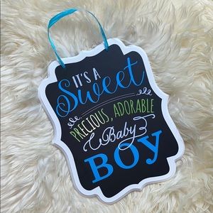 •hobby lobby• {black & blue} Baby Boy Birth Announcement Plaque